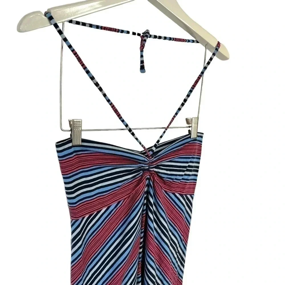 Patagonia S multicolor stripe boho halter minimalist dress Preppy Nautical Retro